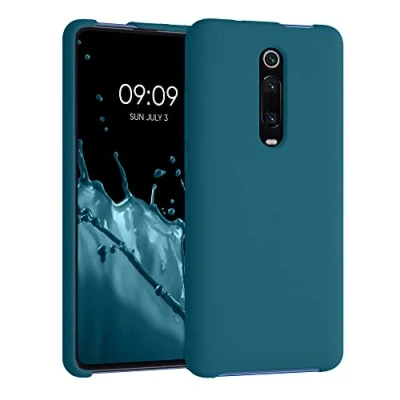 Afbeelding van kwmobile telefoonhoesje geschikt voor Xiaomi Mi 9T (Pro) / Redmi K20 Hoesje met siliconen coating Smartphone case in mat petrol