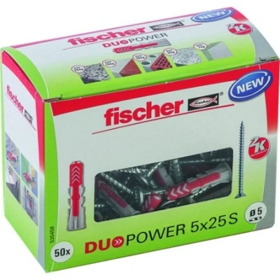Afbeelding van Fischer Plug Duopower 5x25mm met schroef 50 stuks