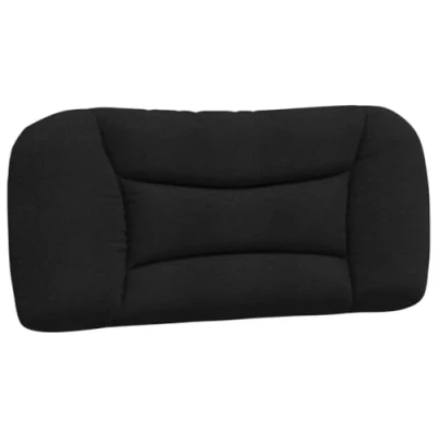 Image de vidaXL Coussin de tête lit noir 90 cm tissu