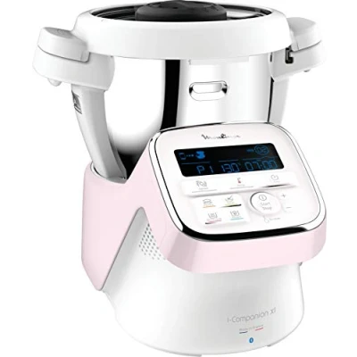 Image de Robot cuiseur multifonction connecté Moulinex HF90E700 i Companion XL Edition Pâtisserie 1550 W Blanc et Rose
