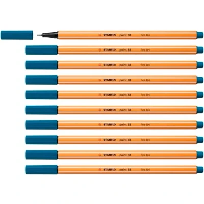 Afbeelding van STABILO point 88 Premium Fineliner Fine 0,4 mm Turquiose Blauw Doos 10 stuks