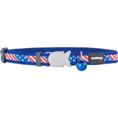Afbeelding van Kattenhalsband Red Dingo Us Flag 20 32 Cm Blauw