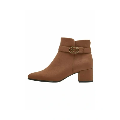 Afbeelding van Tamaris Cowboy/Bikerlaarsjes, Dames, Maat: 36, Cognac Textiel