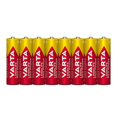 Afbeelding van VARTA Longlife Max Power alkaline batterij (8 pak) gemaakt in Duitsland (verpakking kan variëren)