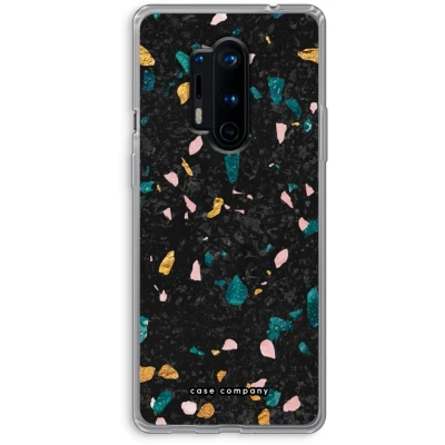 Afbeelding van Case Company® hoesje geschikt voor OnePlus 8 Pro Terrazzo N10 Soft Cover Telefoonhoesje Bescherming aan alle Kanten en Schermrand