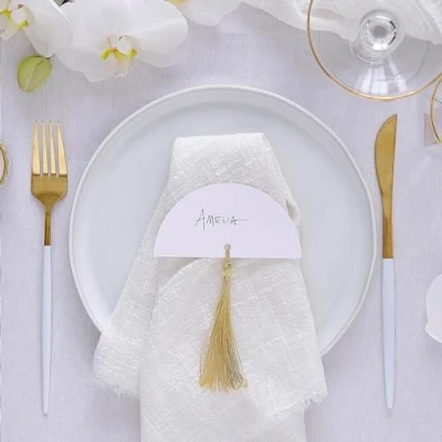 Afbeelding van Ginger Ray Plaatskaartjes met tassel 6 stuks