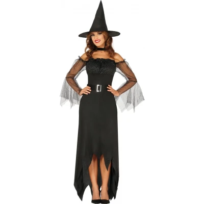 Afbeelding van Heks &amp; Spider Lady Voodoo Duistere Religie Kostuum Punthoed Pandora Vrouw Maat 38 40 Halloween Verkleedkleding