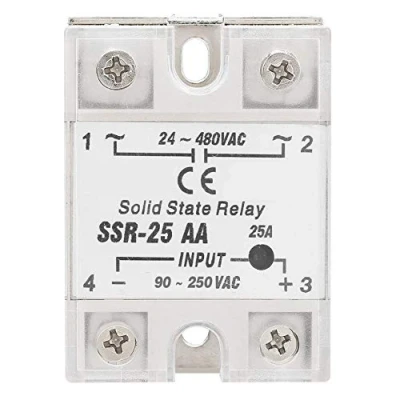 Afbeelding van Akozon Halfgeleiderrelais SSR 25 AA statische relaismodule 25R AC ingang 90 250 V uitgang