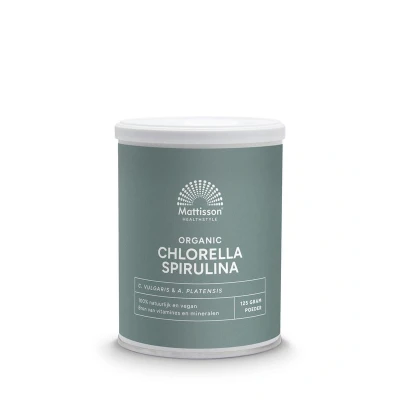 Afbeelding van Mattisson Biologisch Chlorella Spirulina poeder 125 gram