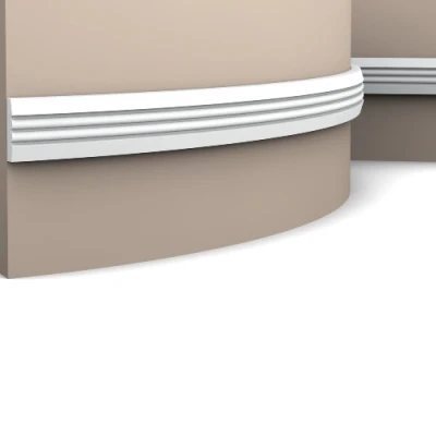 Afbeelding van Orac P5021F wandlijst 200x3.1x0.9 cm flexibele afwerking van een wand
