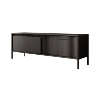 Afbeelding van Meubella TV Meubel Saran Mat zwart 153 cm