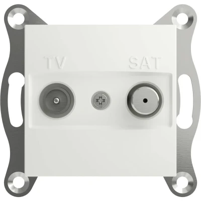 Afbeelding van Schneider Electric TV satelliet doorvoercontactdoos Asfora Wit (RAL 9003) EPH3470321D