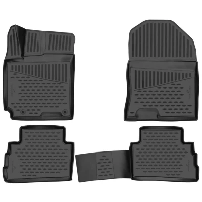 Afbeelding van WALSER XTR 75221 Vloermatset Rubber voor en achter Zwart Op maat gemaakt