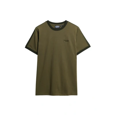 Afbeelding van Superdry Essential LOGO Retro Tshirt print, Heren, Maat: XXL, olive night green surplus goods