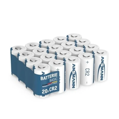 Afbeelding van ANSMANN 20 stuks CR2 3V lithiumbatterijen voor camera, flitser, smart apparaten, fietsaccessoires, ronde cellen, hoge kwaliteit en prestaties