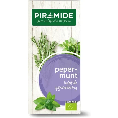 Afbeelding van 6x Piramide Kruidenthee Bio Pepermunt 20 stuks