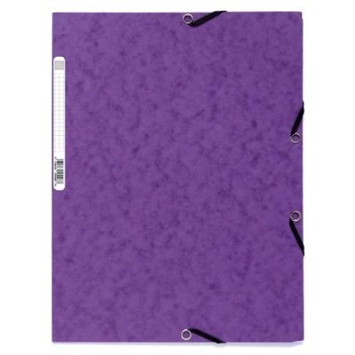 Afbeelding van Exacompta Ref. 55508SE, 1 map met elastieken, 3 flappen in glanzend karton 400 g/m², buitenafmetingen: 24 x 32 cm, A4 formaat, paars