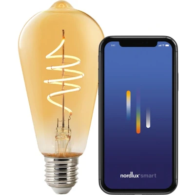 Afbeelding van NORDLUX Smart ST64 Filament E27 Gold Deco Spiral 380lm 2200K