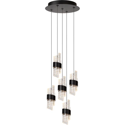 Afbeelding van Lucide KLIGANDE Hanglamp Ø 30 cm LED Dimb. 5x8W 2700K Zwart