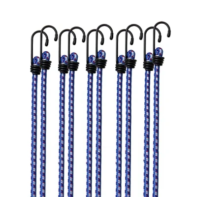 Afbeelding van 10 x Rubberen Bagagespin met haken 30 cm 8 mm Ø
