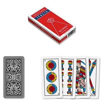 Afbeelding van Dal 10073 Trevisane Italia regionale speelkaarten, etui, rood