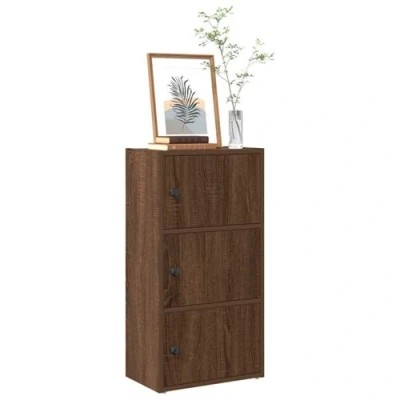Afbeelding van vidaXL Boekenkast 40x24x77 cm bewerkt hout bruin eikenkleurig