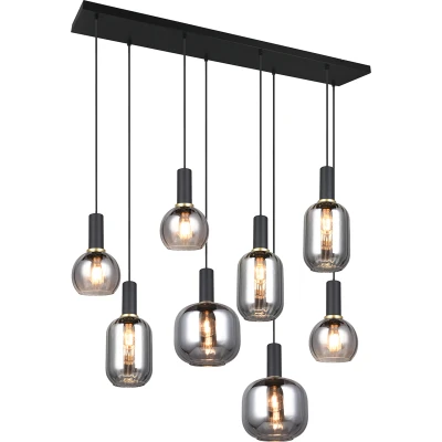 Afbeelding van TRIO DIVA Hanglamp Zwart mat excl. 8x E27 7W