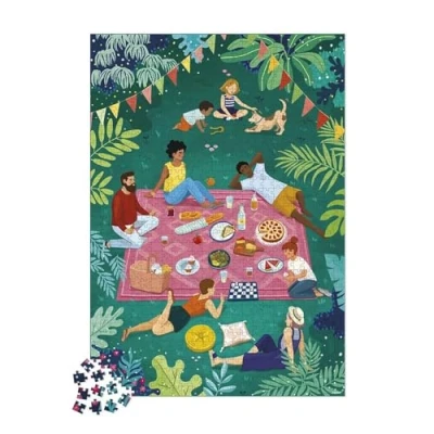 Afbeelding van Janod Kidult Puzzel Picknick Met Vrienden 1000 Stukjes Geschikt Vanaf 8 Jaar