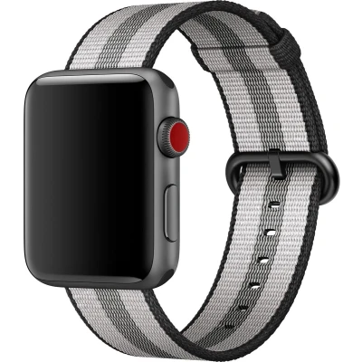 Afbeelding van Apple origineel Woven Nylon Watch 38mm / 40mm 41mm Black MQVG2ZM/A