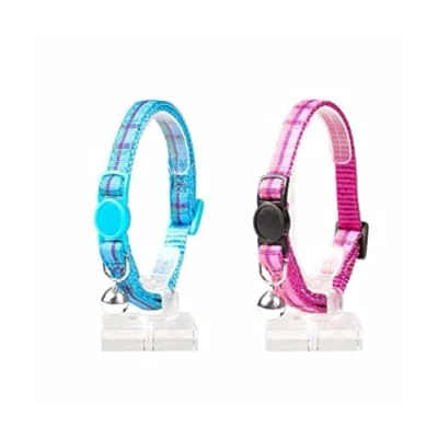 Afbeelding van Duvoplus Halsband Voor Dieren Kat Kattenhalsband Tartan Nylon 20 30cm / 10mm Gemengde Kleuren 1st