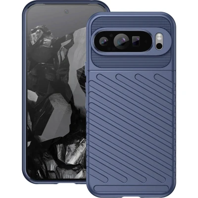 Afbeelding van imoshion Hoesje Geschikt voor Google Pixel 9 Pro Siliconen Thunder Backcover Donkerblauw
