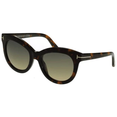 Afbeelding van Tom Ford Zonnebril, Dames, Maat: 53, Dark havana gradient brown