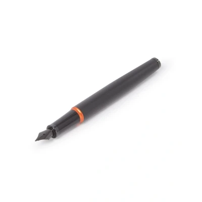 Afbeelding van Parker IM Vibrant Rings vulpen medium, zwart met oranje accenten