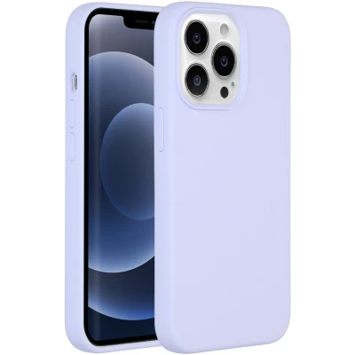 Afbeelding van Accezz Hoesje Geschikt voor iPhone 13 Pro Siliconen Liquid Silicone Backcover Paars
