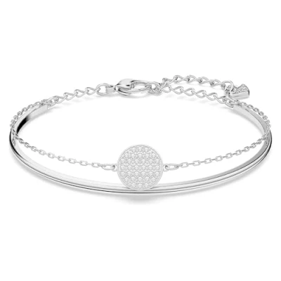 Afbeelding van Swarovski Ginger Bangle Armband silvercoloured, Dames, Maat: One Size, Silver coloured
