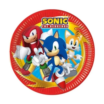 Image de Assiettes en carton Sonic 23 cm 8 pièces