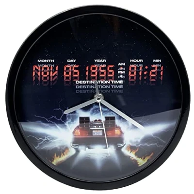 Afbeelding van Joy Toy Wandklok Destination Time. Terug naar de toekomst