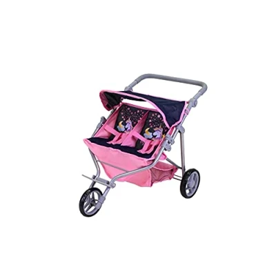 Afbeelding van Knorrtoys 16736 Duo Magic Unicorn dubbele kinderwagen, donkerblauw