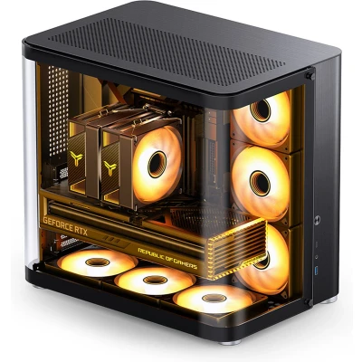 Afbeelding van Jonsbo TK 2 2.0 (ATX, Mini ITX, mATX), PC behuizing, Zwart