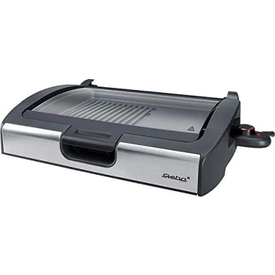 Afbeelding van Steba VG200 Elektrische Barbecue Tafelgrill met glazen deksel 29x40 cm 2200 Watt