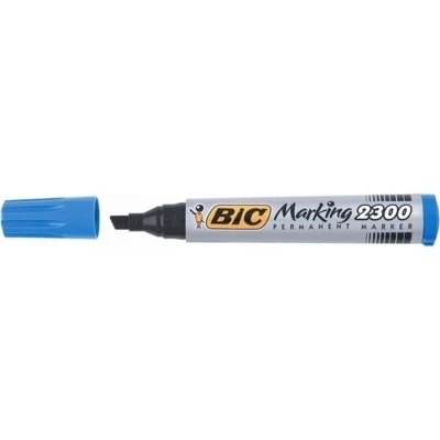 Afbeelding van Bic Permanent Marker 2300 Ecolutions, Schrijfbreedte 3,7 5,5 Mm, Schuine Punt, Blauw