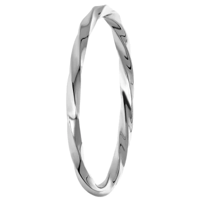 Afbeelding van Lucardi Dames Ring twist Cadeau Echt Zilver Zilverkleurig
