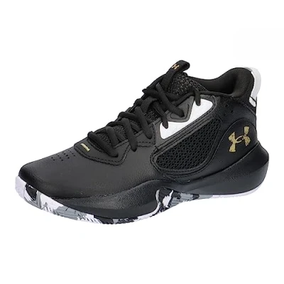 Afbeelding van Under Armour Court Performance GS Lockdown Basketbalschoenen, Maat: 38, Black Leer/ synthetisch