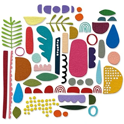 Afbeelding van Sizzix Thinlits Snijmatrijsset, 43 abstracte elementen, van Tim Holtz, 666280, eenheidsmaat