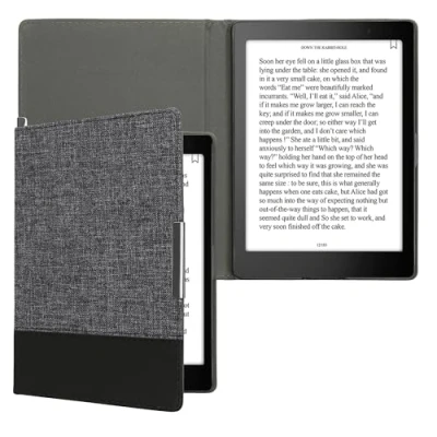 Afbeelding van kwmobile hoes geschikt Voor Kobo Aura ONE Canvas beschermhoes in donkerblauw / zwart e reader
