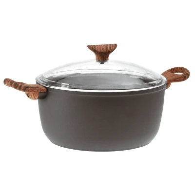 Afbeelding van Sambonet Braadpan Rock &#039;n&#039; Rose Zwart ø 24 cm / 4.5 Liter Standaard anti aanbaklaag