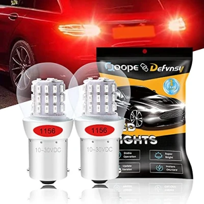 Afbeelding van DEFVNSY Pack van 2 Rood P21W 1156 BA15S 1141 1003 7506 1073 Extreem helder LED licht 3014 39 SMD vervangende lampen voor achterremlicht stoplichten 10 30V DC