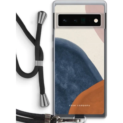 Afbeelding van Case Company® hoesje met Koord geschikt voor Google Pixel 6 Pro Geo #1 Telefoonhoesje Zwart Bescherming aan alle Kanten en Over de Schermrand