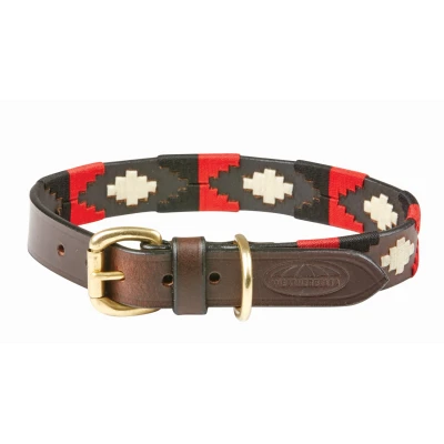 Image de Weatherbeeta Collier pour Chien Polo Cowdray/Brown/Black/Red/White L