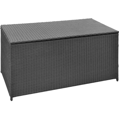 Afbeelding van Tuinbox 120x50x60 cm poly rattan zwart